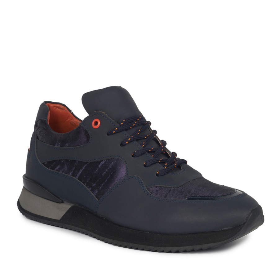 Lacivert Deri Sneakers Erkek Ayakkabı