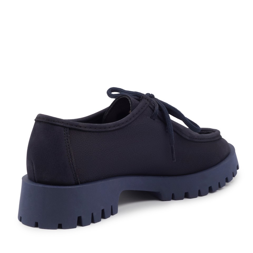 Zeytuk Lacivert Nubuk Loafer Kadın Ayakkabı