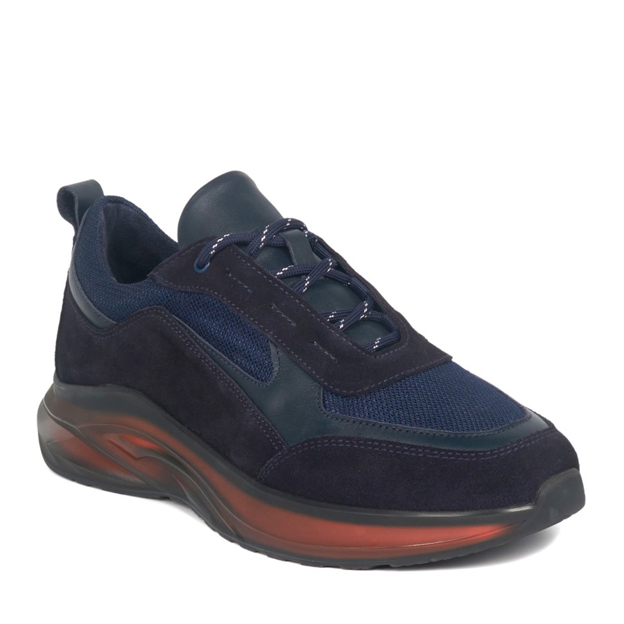 Lacivert Nubuk-Tekstil Sneakers Erkek Ayakkabı