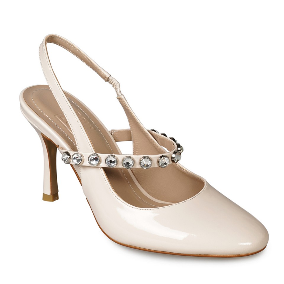 Zeytuk Bej Abiye Rugan Deri Kadın Ayakkabı