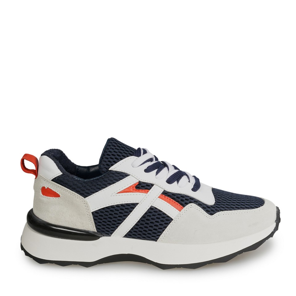 Zeytuk Bej Deri-Tekstil Erkek Sneakers  