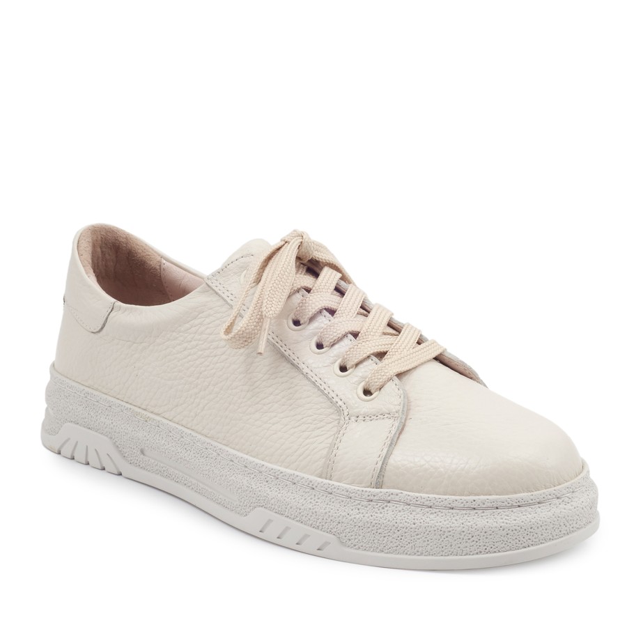 Zeytuk Bej Hakiki Deri Casual Kadın Ayakkabı 