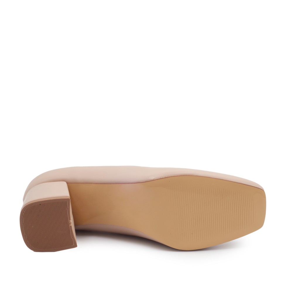 Zeytuk Bej Hakiki Deri Klasik Kadın Ayakkabı