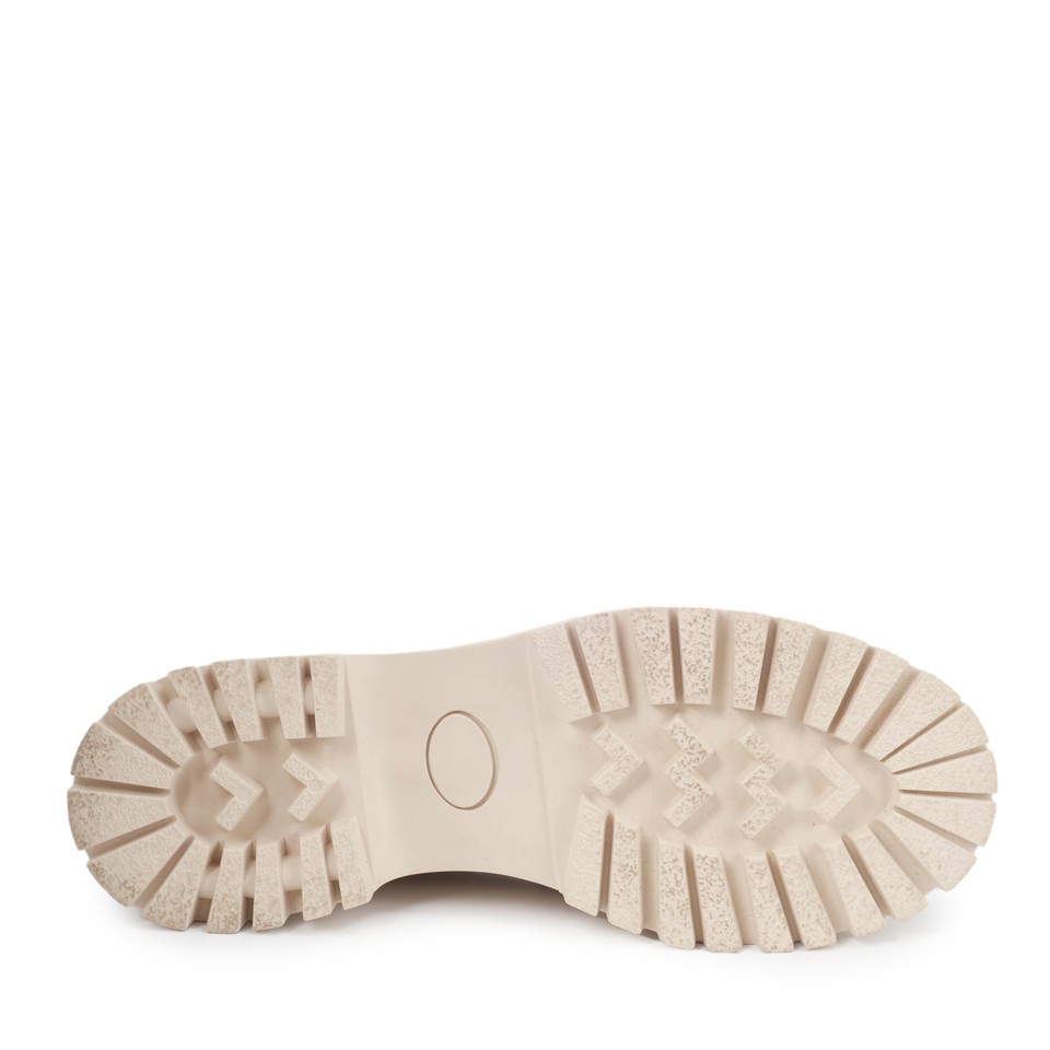 Zeytuk Bej Hakiki Deri Loafer Kadın Ayakkabı