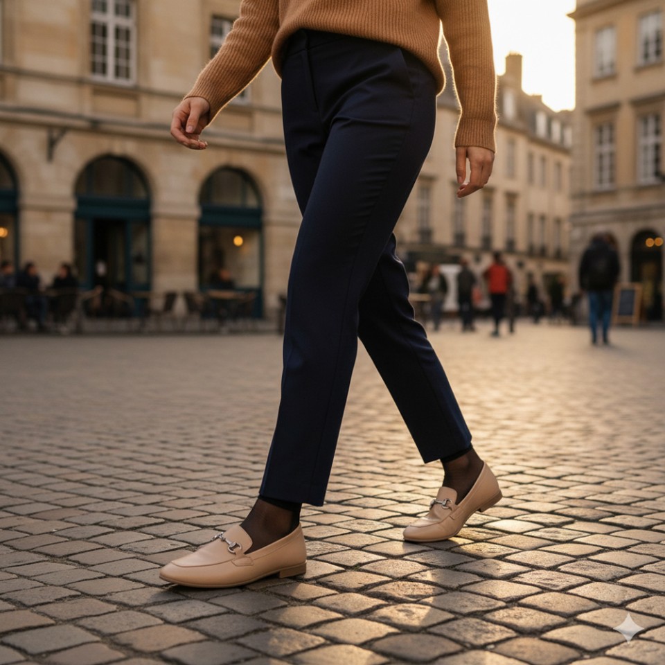 Zeytuk Bej Loafer Hakiki Deri Kadın Ayakkabı