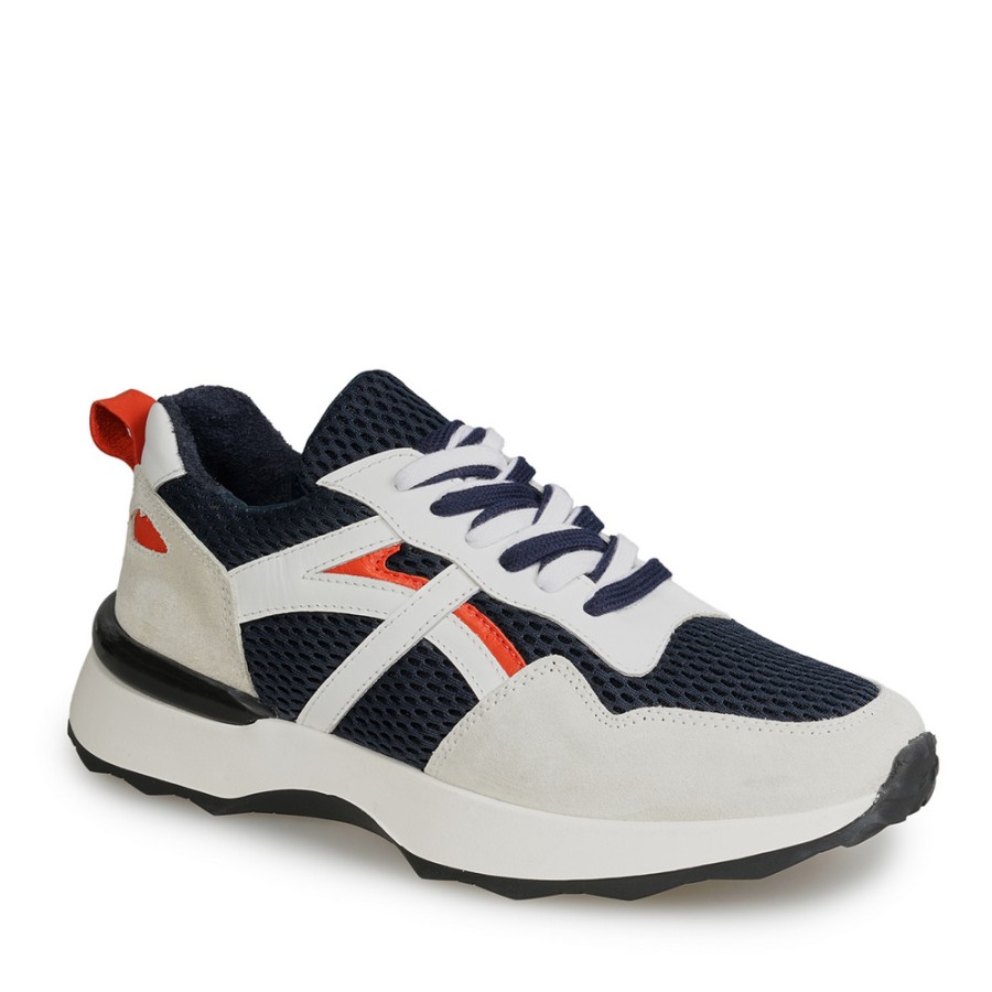 Zeytuk Bej Sneakers Deri-Tekstil Erkek Ayakkabı
