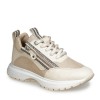 Zeytuk Bej Sneakers Deri-Tekstil Kadın Ayakkabı