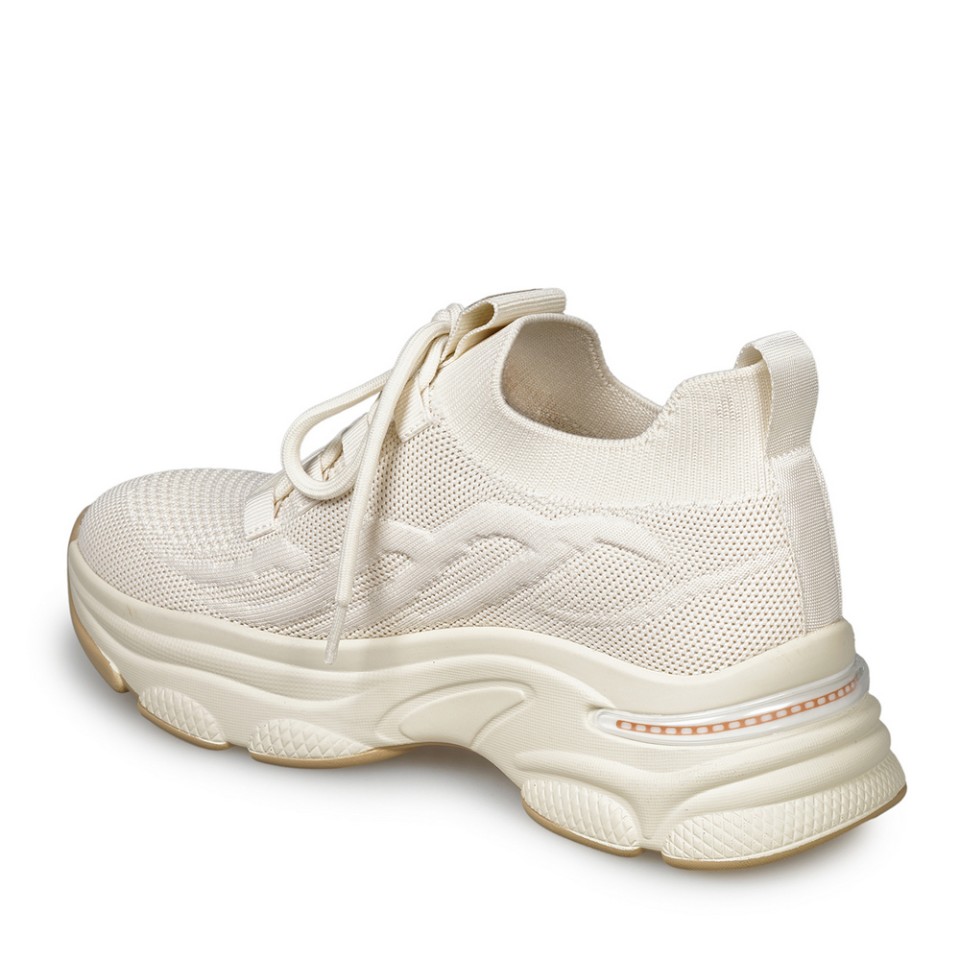 Zeytuk Bej Sneakers Tekstil Kadın Ayakkabı 