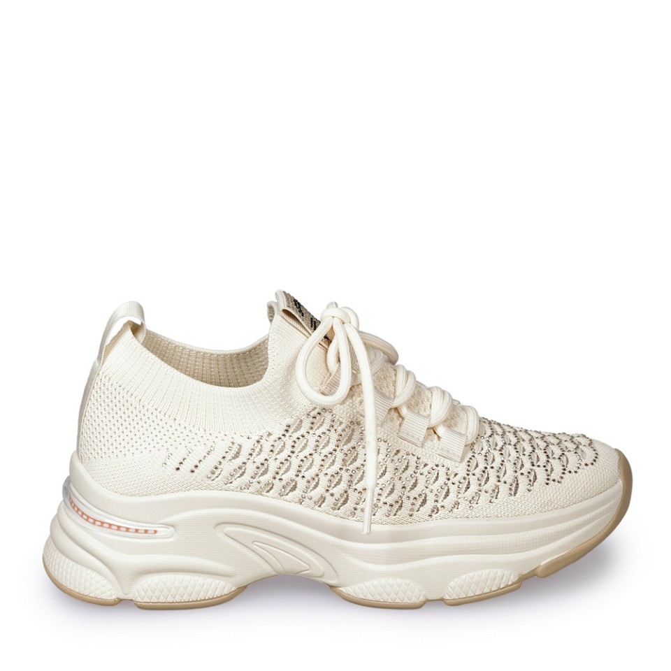 Zeytuk Bej Sneakers Tekstil Kadın Ayakkabı 