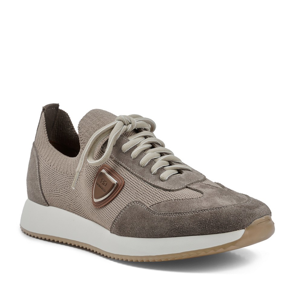 Zeytuk Bej Tekstil-Süet Erkek Sneakers  