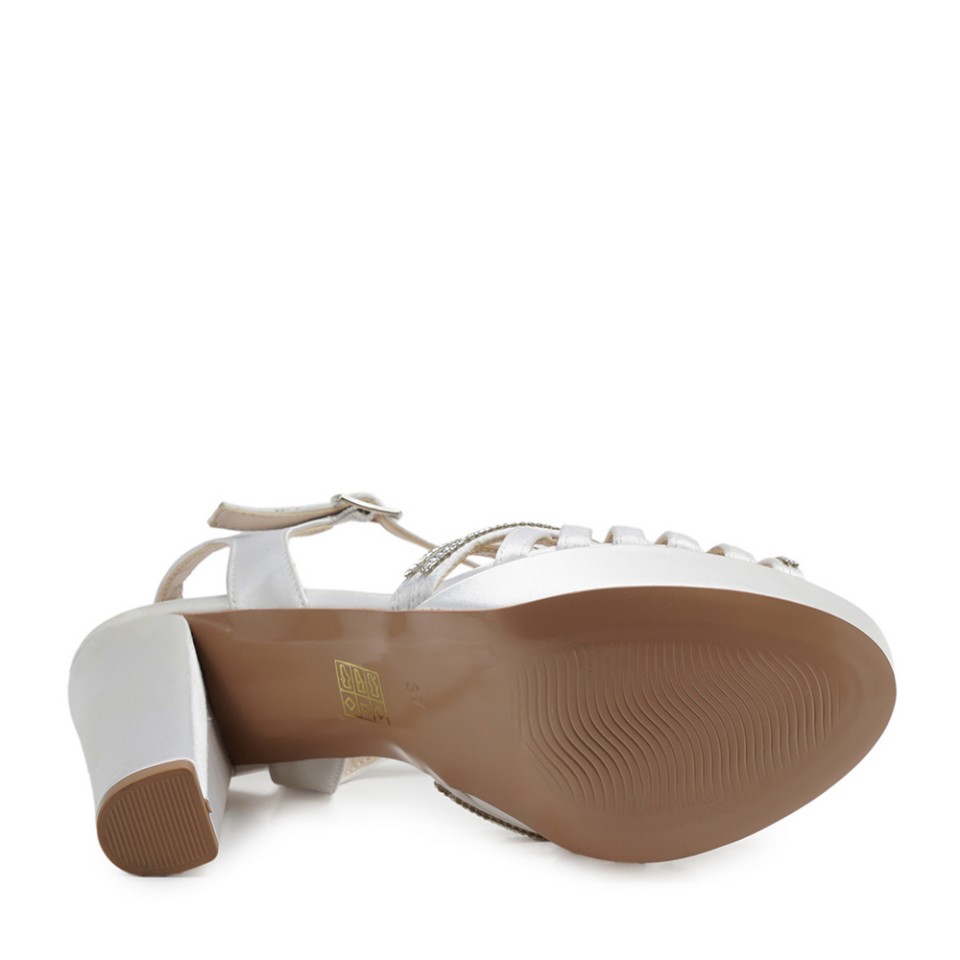 Zeytuk Beyaz Abiye Tekstil Kadın Ayakkabı