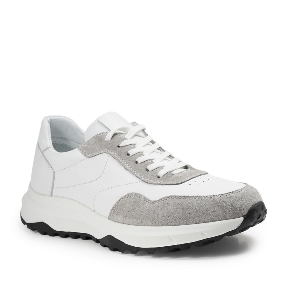 Zeytuk Beyaz Hakiki Deri Erkek Sneakers  