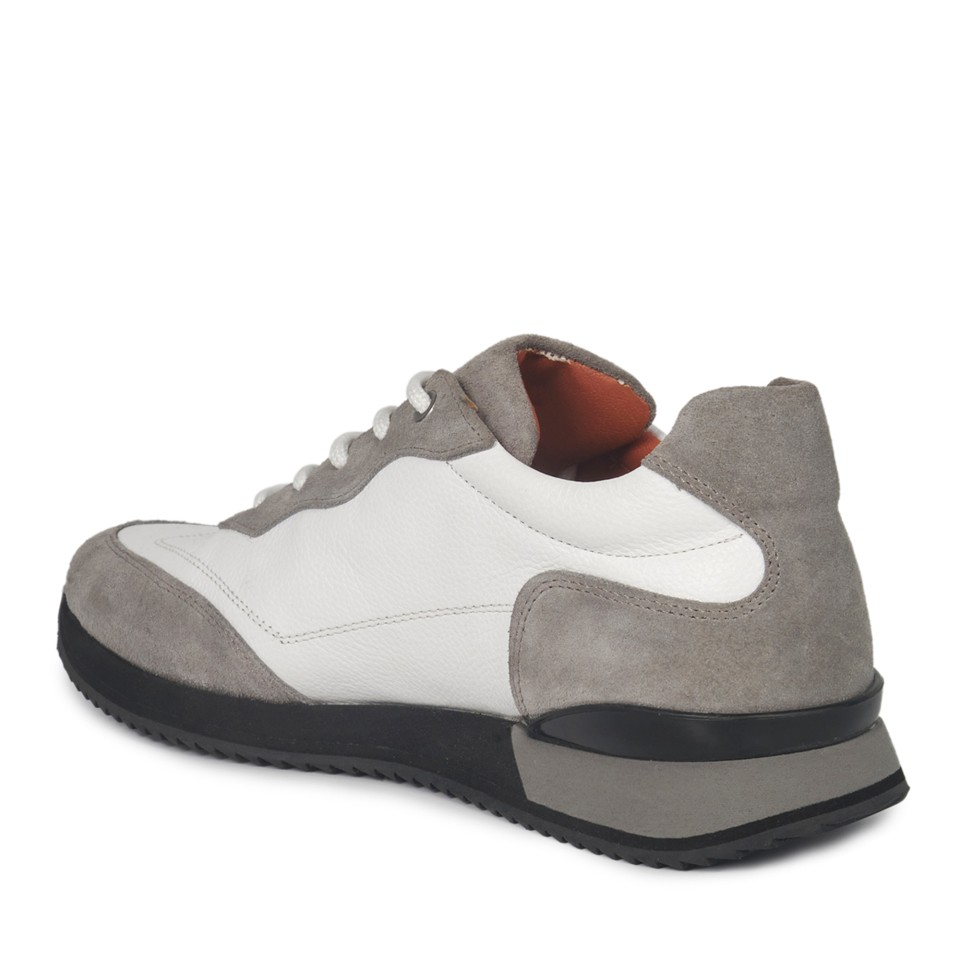 Zeytuk Beyaz Hakiki Deri Erkek Sneakers