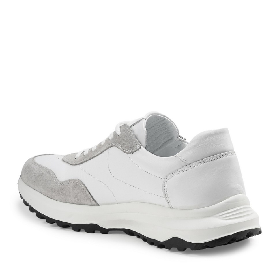 Zeytuk Beyaz Hakiki Deri Erkek Sneakers