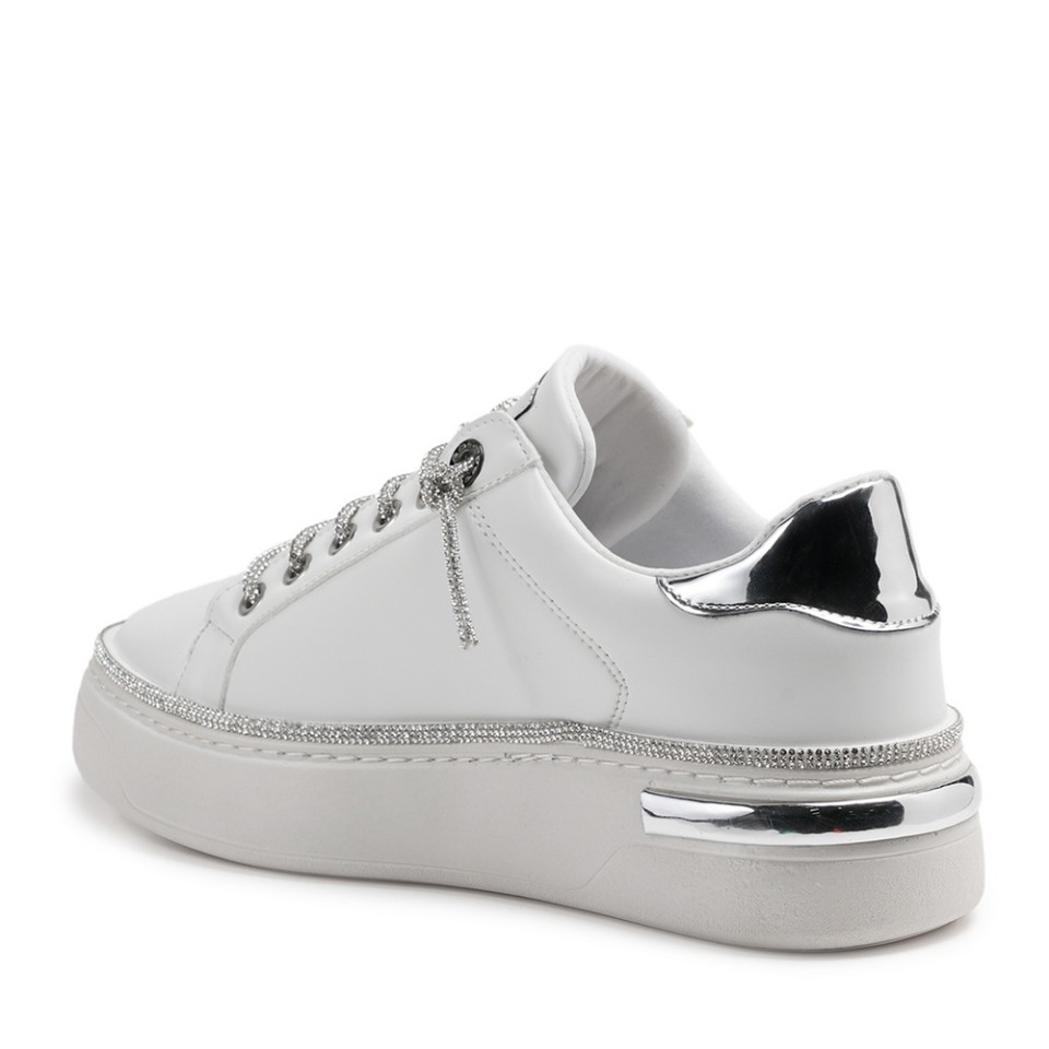 Zeytuk Beyaz Sneakers Deri Kadın Ayakkabı