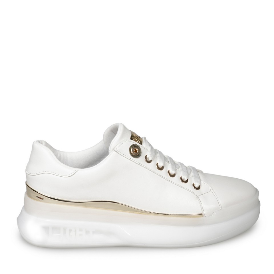 Zeytuk Beyaz Sneakers Deri Kadın Ayakkabı