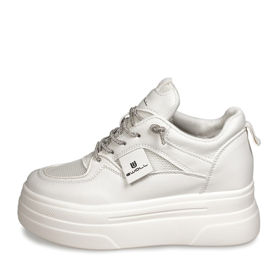 Zeytuk Beyaz Sneakers Deri-Tekstil Kadın Ayakkabı