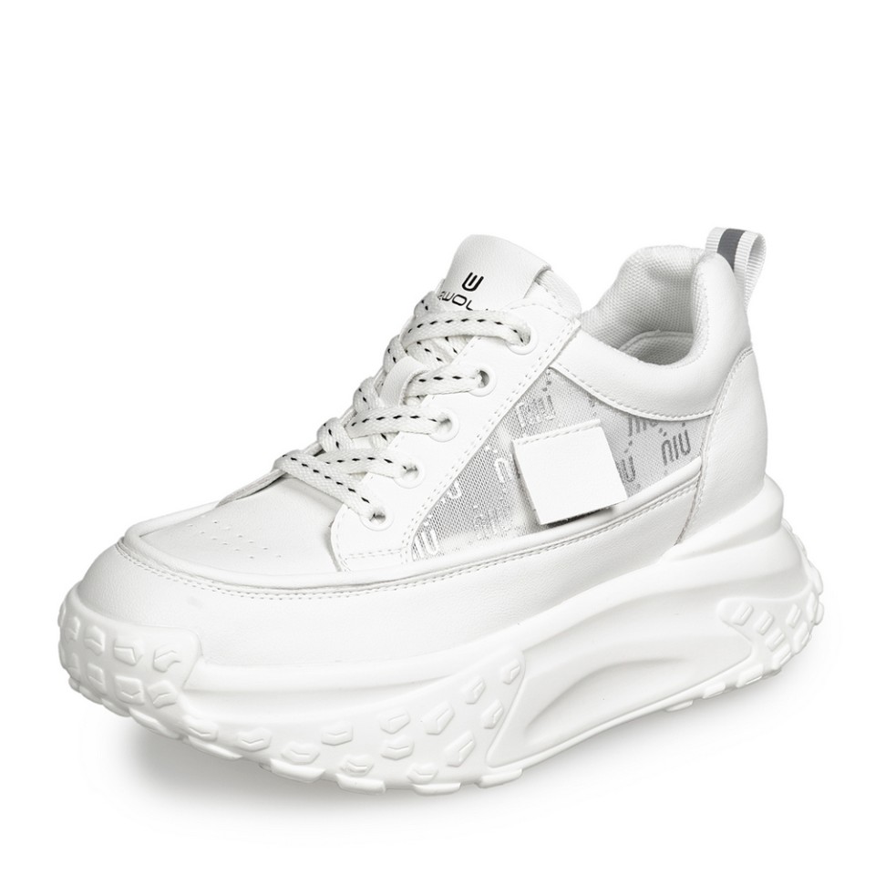 Zeytuk Beyaz Sneakers Deri-Tekstil Kadın Ayakkabı