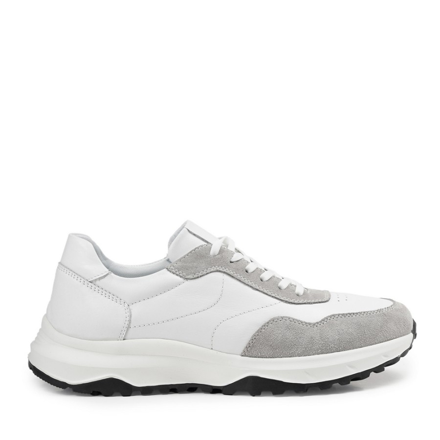Zeytuk Beyaz Sneakers Hakiki Deri Erkek Ayakkabı