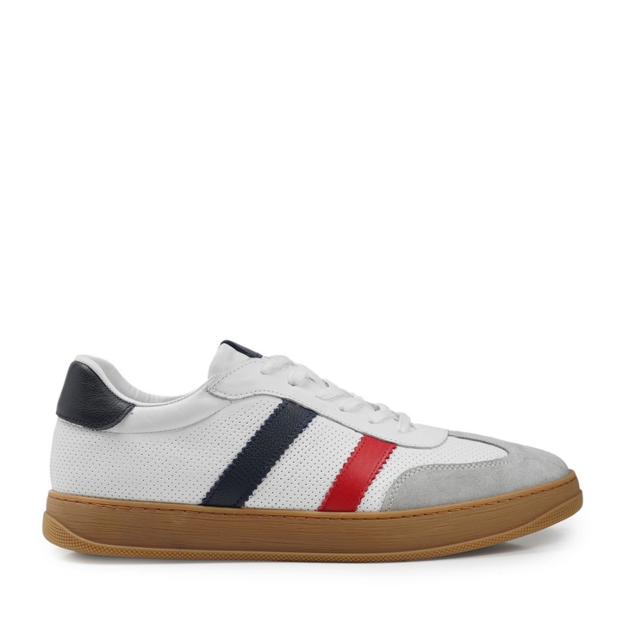 Zeytuk Beyaz Sneakers Hakiki Deri Erkek Ayakkabı