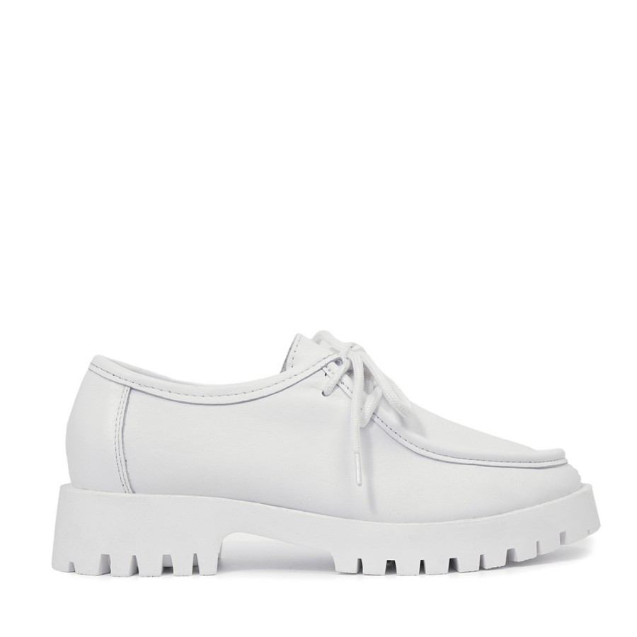 Zeytuk Casual Hakiki Deri Beyaz Kadın Ayakkabı