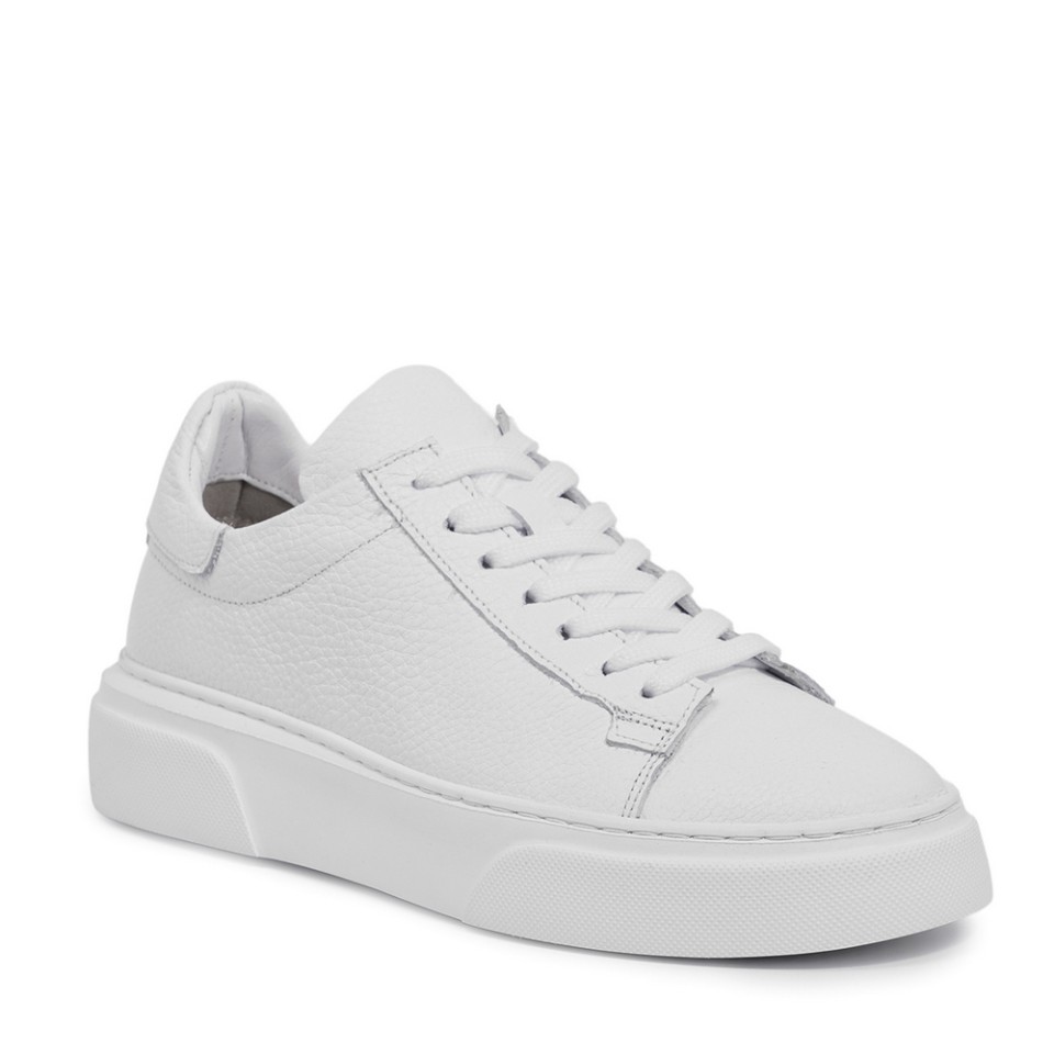 Zeytuk Casual Hakiki Deri Beyaz Kadın Ayakkabı