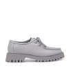 Zeytuk Casual Hakiki Deri Gri Kadın Ayakkabı