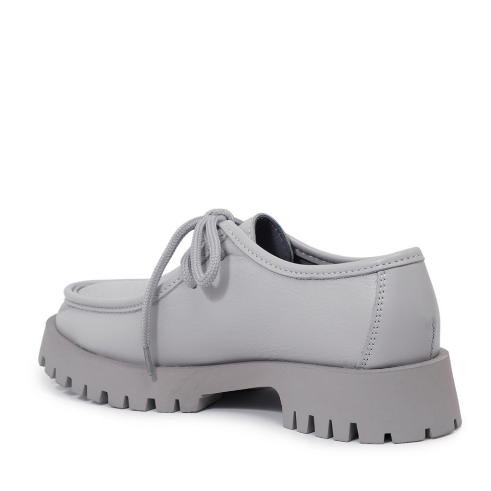 Zeytuk Casual Hakiki Deri Gri Kadın Ayakkabı