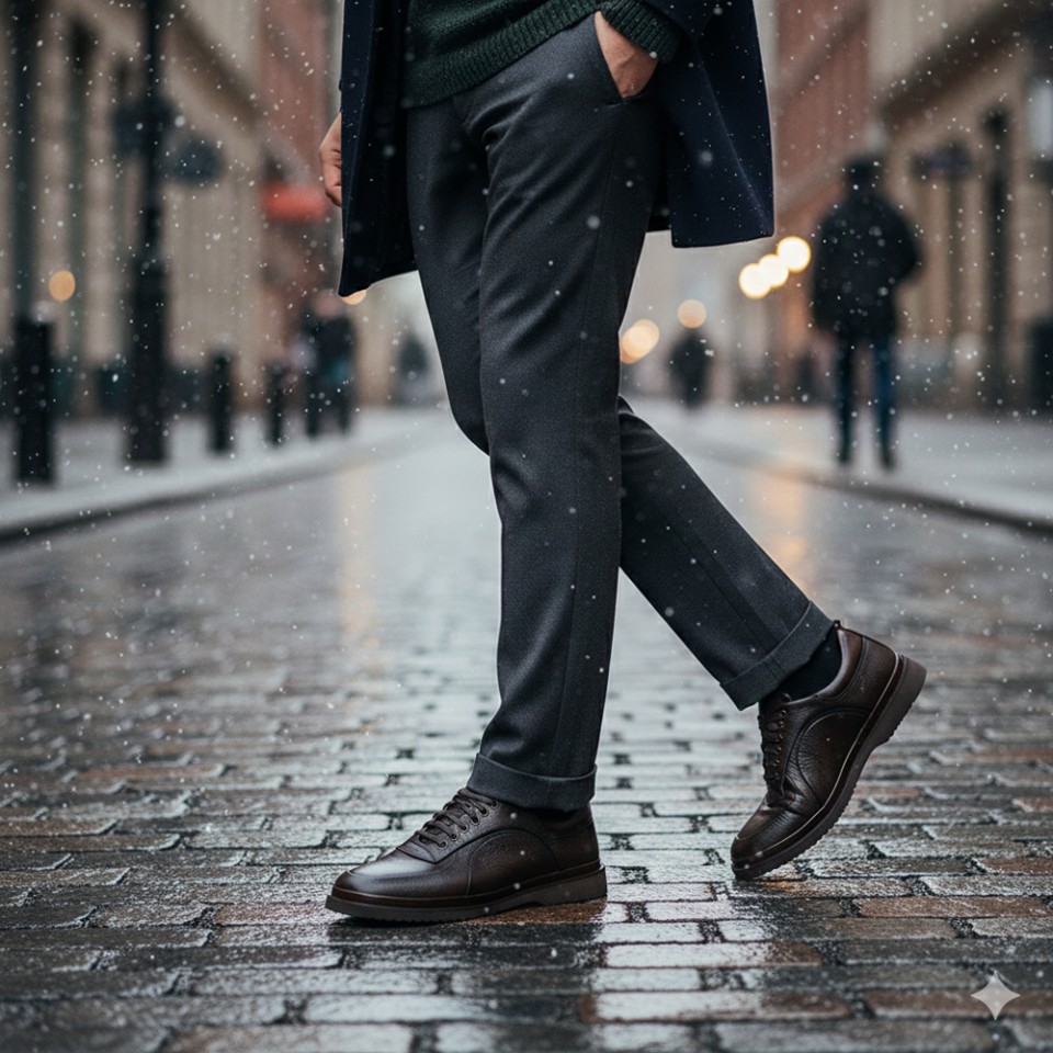 Zeytuk Casual Hakiki Deri Kahverengi Erkek Ayakkabı