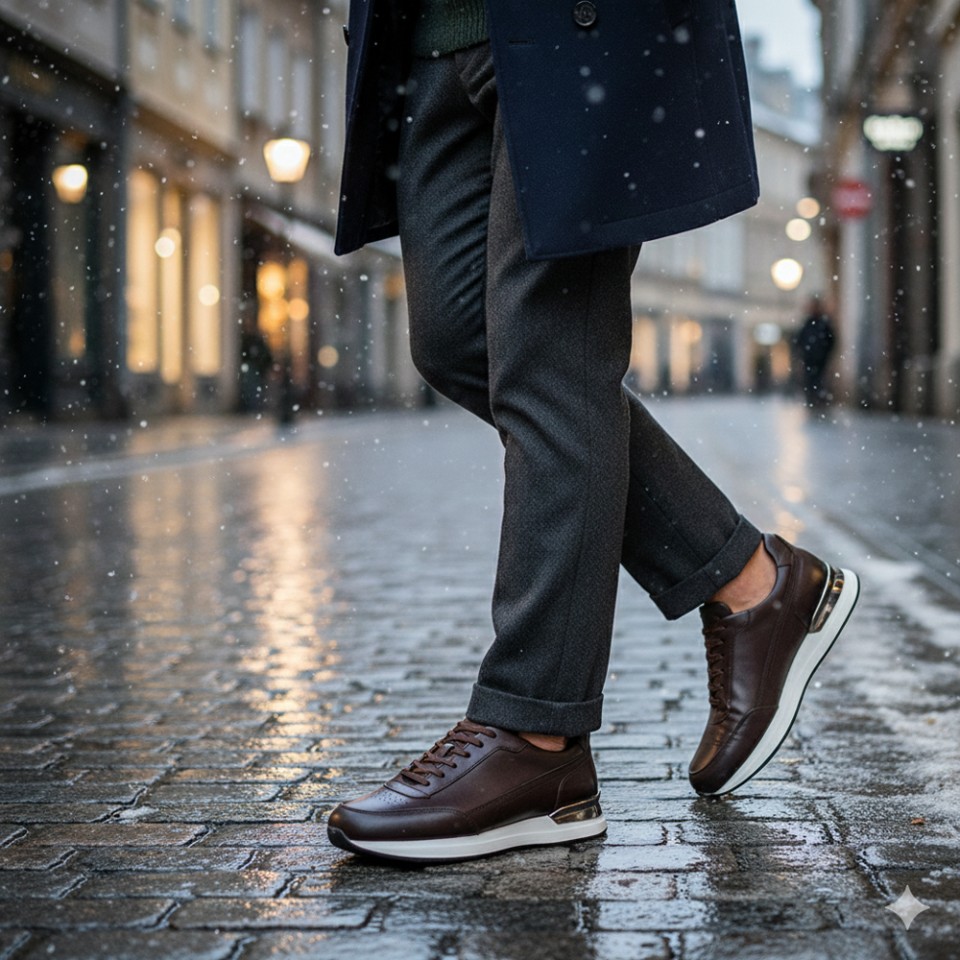 Zeytuk Casual Hakiki Deri Kahverengi Erkek Ayakkabı