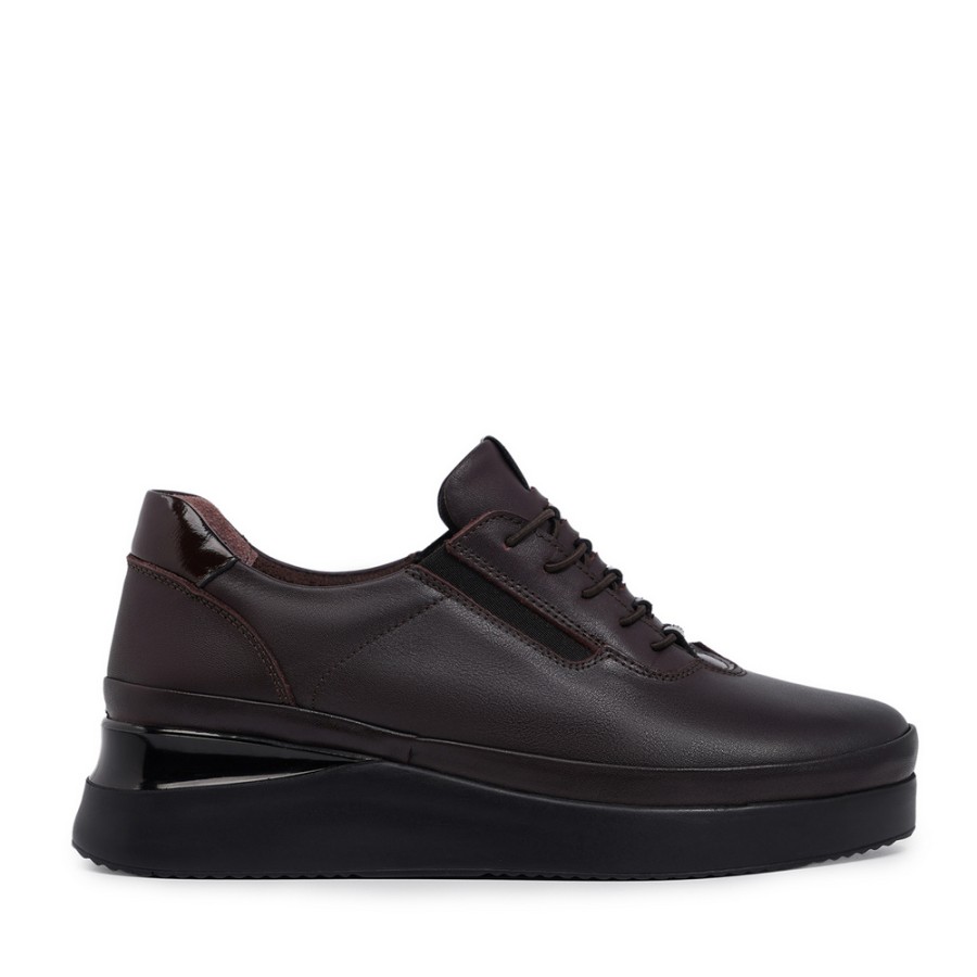 Zeytuk Casual Hakiki Deri Kahverengi Kadın Ayakkabı