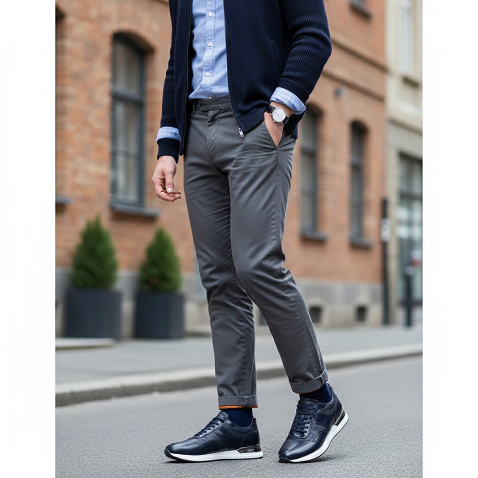 Zeytuk Casual Hakiki Deri Lacivert Erkek Ayakkabı