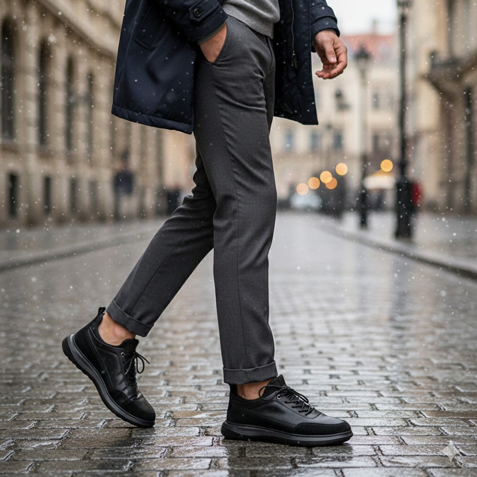 Zeytuk Casual Hakiki Deri Siyah Erkek Ayakkabı