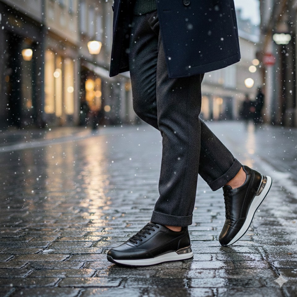 Zeytuk Casual Hakiki Deri Siyah Erkek Ayakkabı