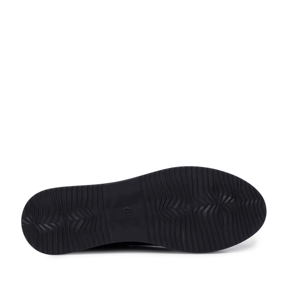 Zeytuk Casual Hakiki Deri Siyah Kadın Ayakkabı