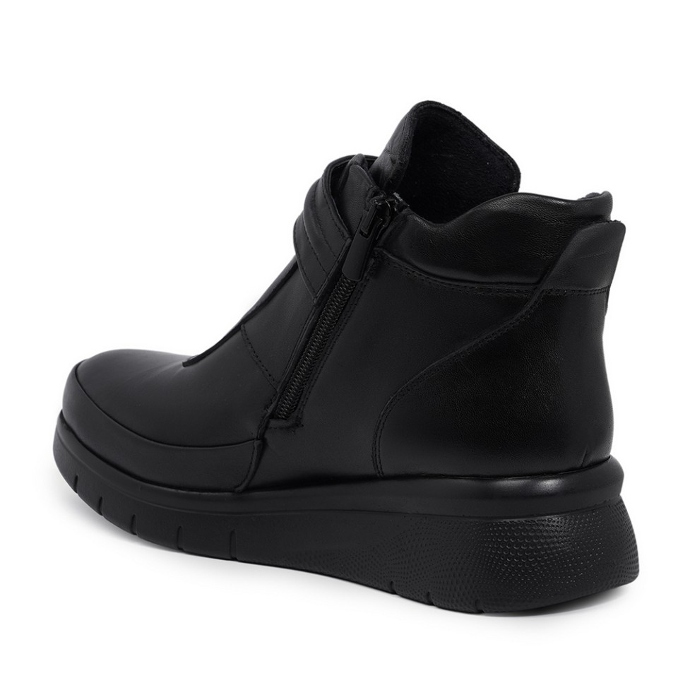 Zeytuk Casual Hakiki Deri Siyah Kadın Bot