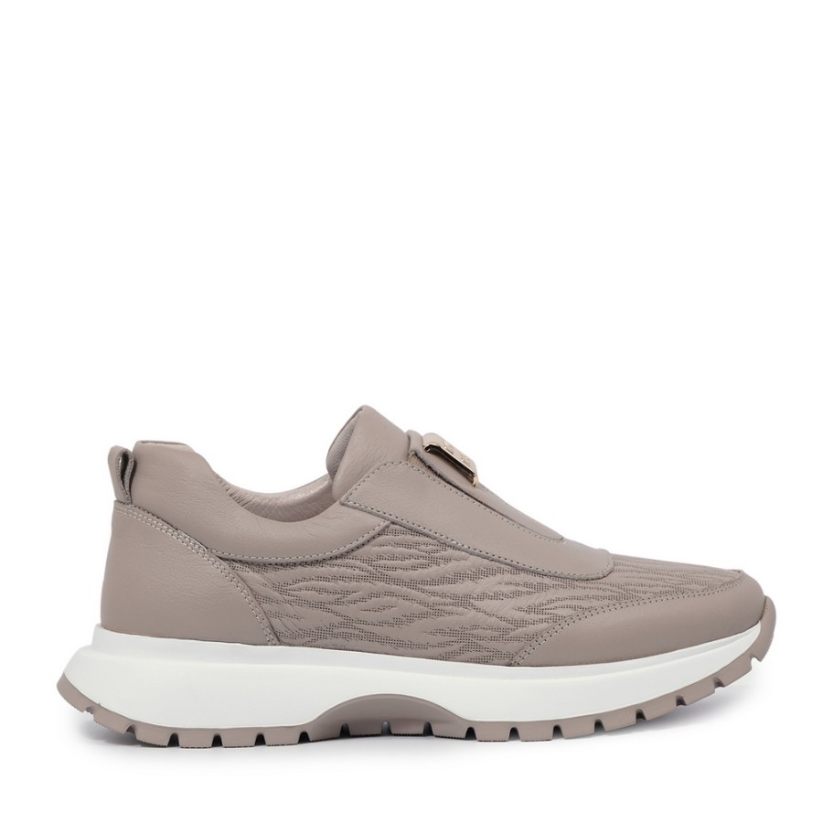 Zeytuk Casual Hakiki Deri Vizon Kadın Ayakkabı