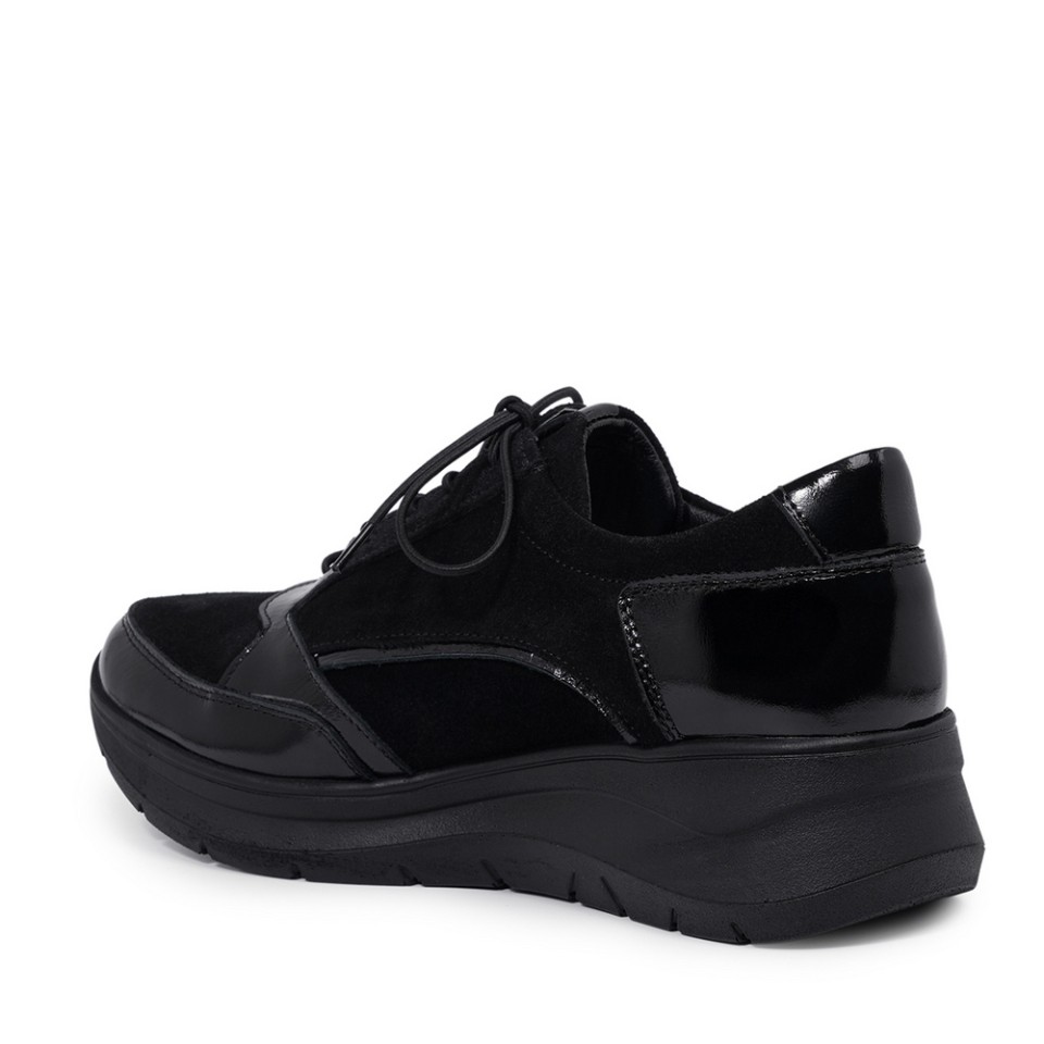 Zeytuk Casual Rugan Siyah Kadın Ayakkabı