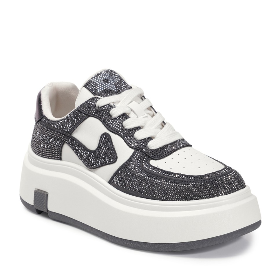 Zeytuk Füme Sneakers Hakiki Deri Kadın Ayakkabı