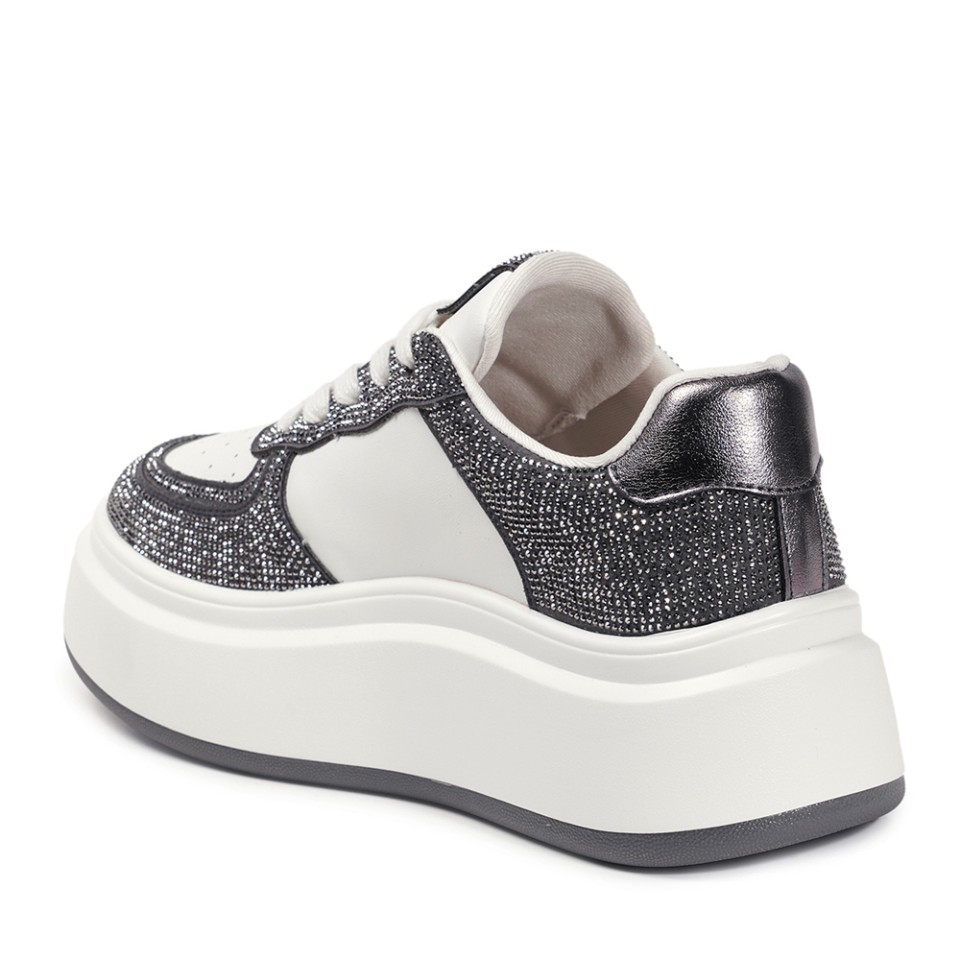 Zeytuk Füme Sneakers Hakiki Deri Kadın Ayakkabı