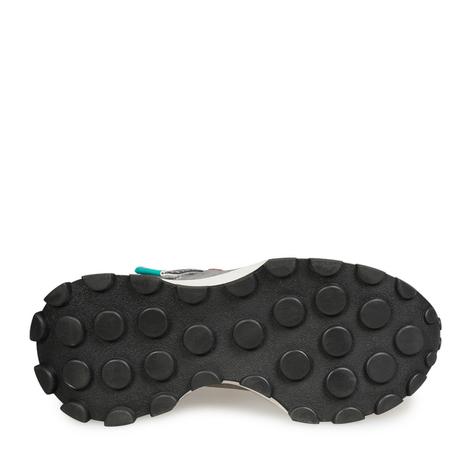 Zeytuk Gri Sneakers Deri-Tekstil Kadın Ayakkabı 