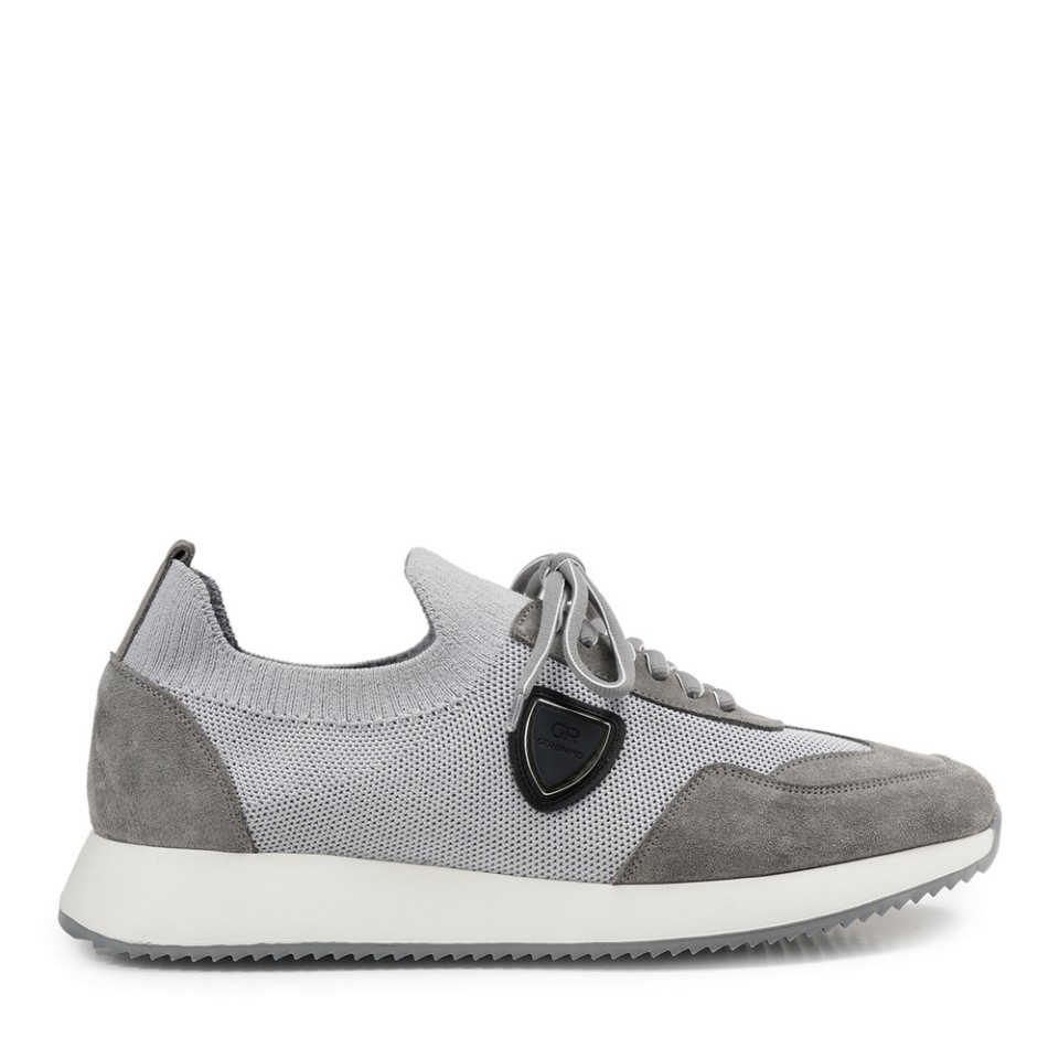 Zeytuk Gri Tekstil-Süet Erkek Sneakers  