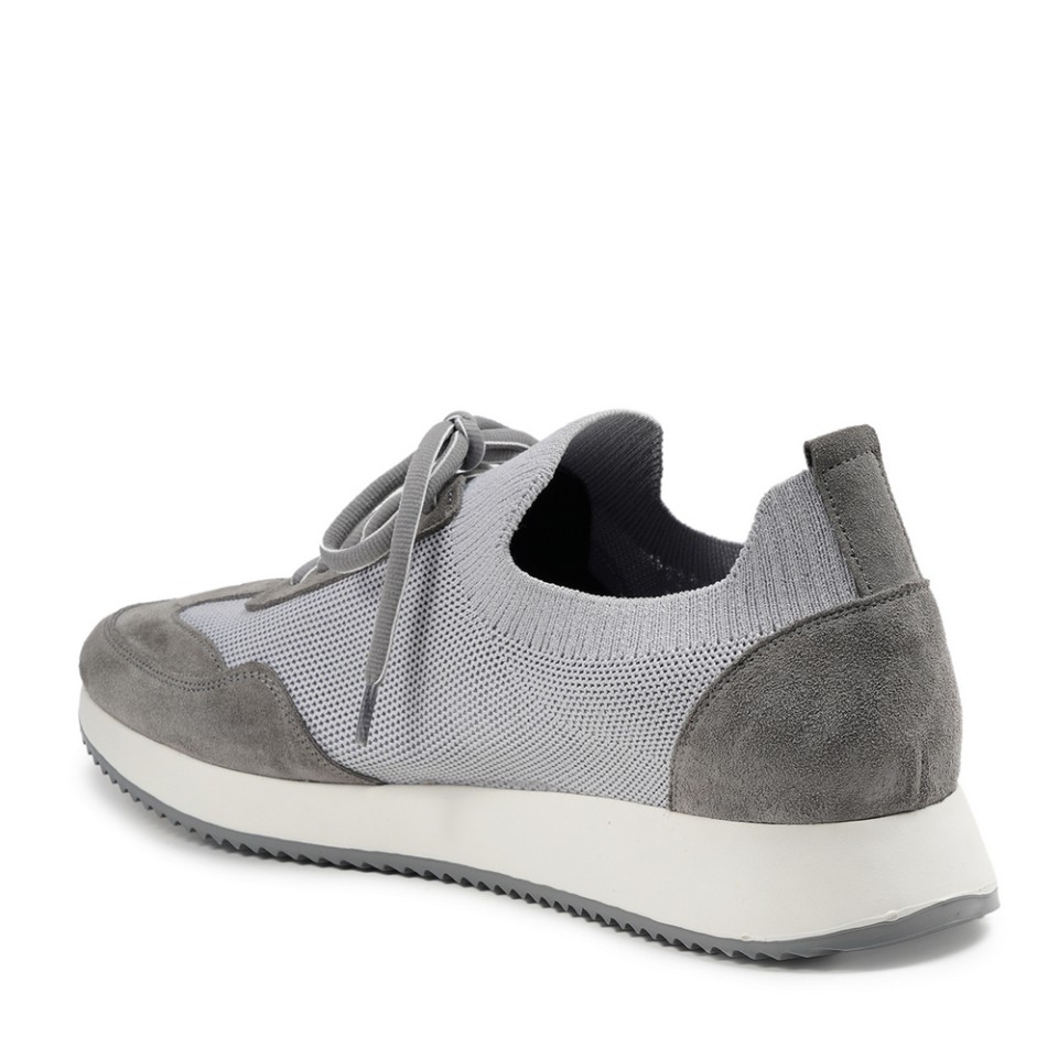 Zeytuk Gri Tekstil-Süet Erkek Sneakers  