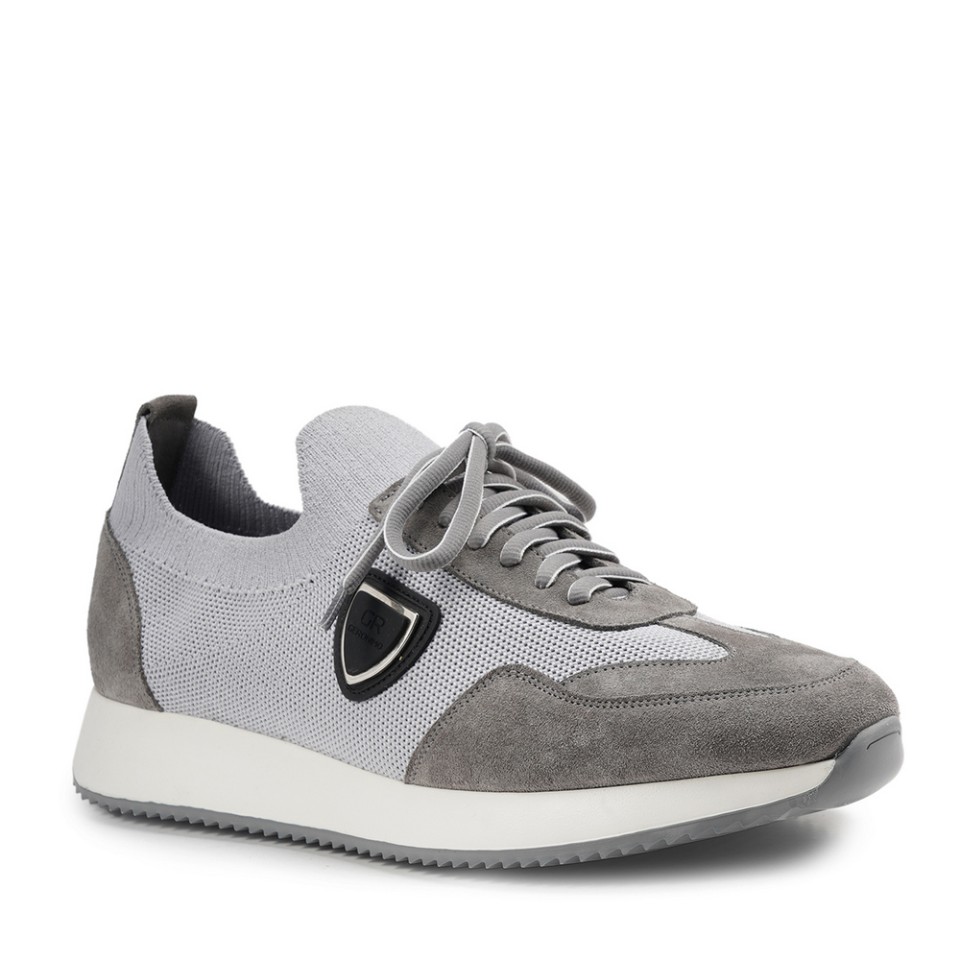 Zeytuk Gri Tekstil-Süet Erkek Sneakers