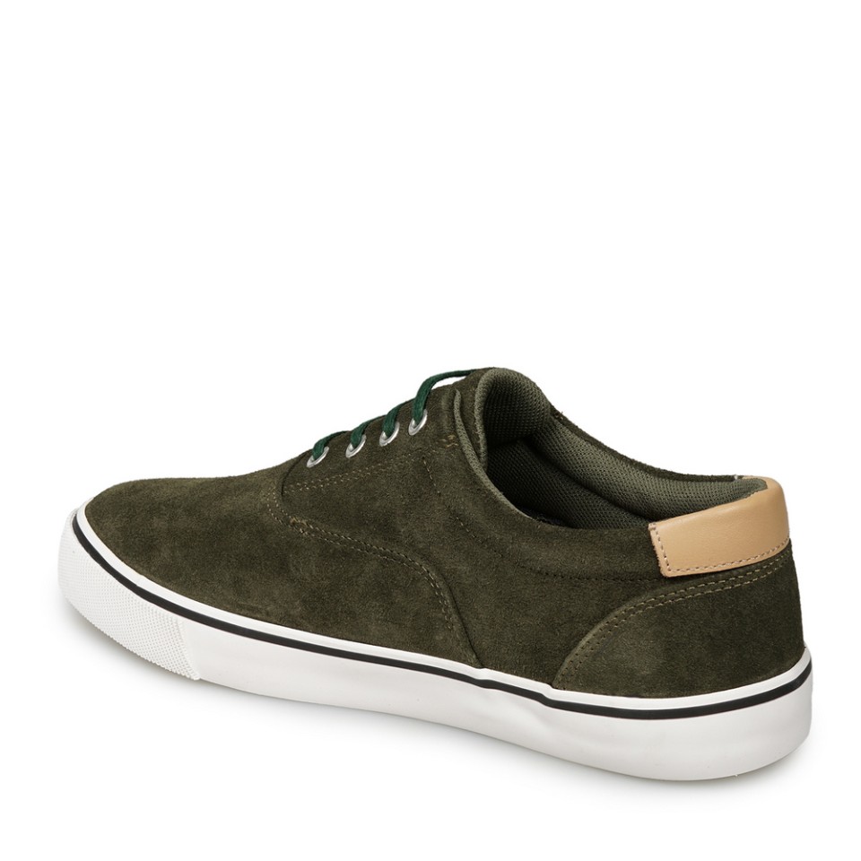 Zeytuk Haki Süet Deri Casual Erkek Ayakkabı