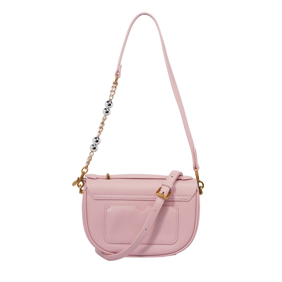 Zeytuk Hakiki Deri Pembe Kadın Omuz Çanta