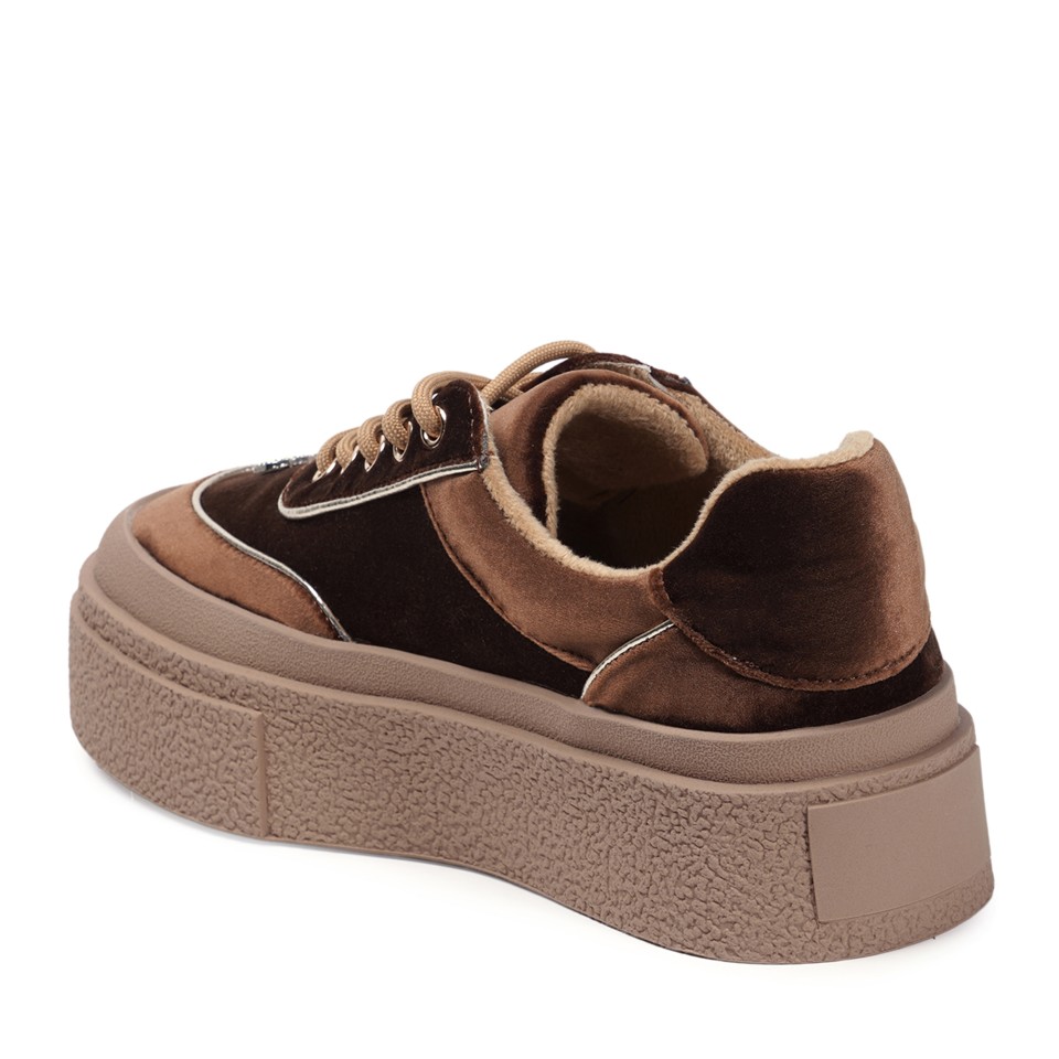 Zeytuk Kahverengi Casual Süet Kadın Ayakkabı