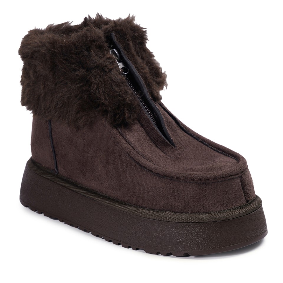 Zeytuk Kahverengi Casual Vegan Kadın Bot