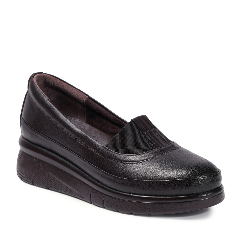 Zeytuk Kahverengi Comfort Hakiki Deri Kadın Ayakkabı