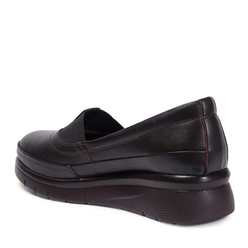 Zeytuk Kahverengi Comfort Hakiki Deri Kadın Ayakkabı